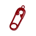 Creative red enamel safety pin pendant for DIY keychain and jewelry making - Safety Pin / 10 Pieces Pack / Red