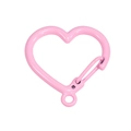 Chiusura a molla rosa a forma di cuore in lega per portachiavi fai-da-te e accessori - Rosa brillante