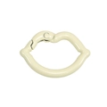 Lip shaped metal spring ring in cream white lacquer finish for DIY bag accessories - Lip Spring Clasp / Off-white