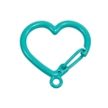 Moschettone a forma di cuore blu Tiffany per portachiavi e accessori per borse - Smeraldo