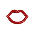 Lip-shaped red alloy spring ring clasp for DIY keychains and bag accessories - Lip Spring Clasp / Red