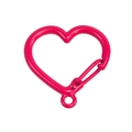 Moschettone a cuore fucsia in lega per portachiavi fai-da-te con finitura opaca morbida - Rosa Rossa