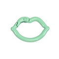 Lip shaped spring clasp hook in mint green gloss finish for DIY keychain bags - Lip Spring Clasp / Milky Green