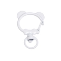 White bear-shaped metal spring clasp with a 360-degree rotating ring for DIY crafts - Panda Spring Buckle (No Hand Painted) / White