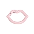 Lip-shaped metal spring ring buckle in light pink finish for DIY bags and keychains - Lip Spring Clasp / Light Pink