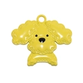 Cute lemon yellow poodle metal keychain charm for backpacks and car keys - Rich Dog / Yellow