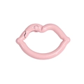 Fashionable light pink lip-shaped metal spring ring buckle for DIY bag accessories - Lip Spring Clasp / Light Pink