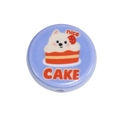 Light blue round cartoon puppy cake bead with direct hole for DIY craft jewelry making - Light Blue