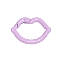 Lip-shaped spring ring hook in lavender purple finish for DIY bag accessories - Lip Spring Clasp / Light Purple