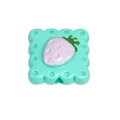 Mint green strawberry soda cracker acrylic bead for DIY jewelry and keychain making - Emerald