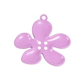 Lavender flower alloy pendant with five petals and four center holes for bags - Five-Petal Flower / Purple