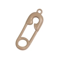 Ciondolo a spilla di sicurezza beige kaki per gioielli fai-da-te e portachiavi - Spilla da balia / Confezione da 10 / Marrone chiaro