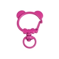 Rose pink bear-shaped alloy spring clasp for DIY keychains and jewelry making accessories - Panda Spring Buckle (No Hand Painted) / Rose Purple