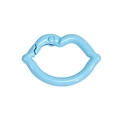 Lip-shaped spring ring clasp in light blue matte finish for DIY keychain accessories - Lip Spring Clasp / Azure Blue