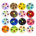Bunte DIY Acrylperlen in Keksform in 16 Farben für handgefertigten Schmuckbau - Chocolate Cookie Style / Lackiert - Zufällige Farbe