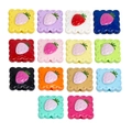 Colorful acrylic strawberry biscuit beads for DIY jewelry and keychain making in 14 colors - Random Color
