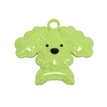 Vibrant green cartoon poodle bag charm with glossy finish and wavy texture - Rich Dog / Fruit Green