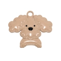 Cute light brown teddy dog keychain pendant made of high-quality resin for bags - Rich Dog / Light Coffee