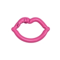 Bright pink lip-shaped alloy spring clasp for DIY keychains and bag charms - Lip Spring Clasp / Rose Red