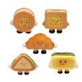 Cute acrylic food charms including sandwich, croissant and biscuit with cartoon faces - Random Mixed Biscuit Bread