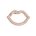 Matte beige lip-shaped alloy spring clasp for DIY keychains and bag charms - Lip Spring Clasp / Milk Tea