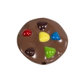 Round chocolate chip cookie acrylic bead in brown with colorful dots for DIY jewelry - Chocolate Cookie Style / Painted - Dark Coffee