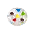 Transparent acrylic cookie bead with colorful inclusions for DIY jewelry making - Chocolate Cookie Style / Transparent - White