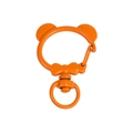 Orange bear-shaped alloy lobster clasp keychain with swivel ring for DIY craft jewelry - Panda Spring Buckle (No Hand Painted) / Dark Orange
