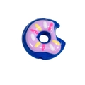 Dunkelblauer Acryl-Donut-Anhänger mit lila Glasur und bunten Streuseln für Bastelarbeiten - Kleiner Donut / Königsblau und Lila