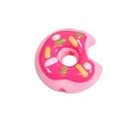 Rosa Acryl Donut Perle mit Zuckerguß und bunten Streuseln für DIY Schmuckherstellung - Kleiner Donut / Rosa + Rosenrot