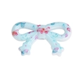 Kreative hellblaue Acryl Schleifenperle mit Sternenden und Blumenmustern für DIY Schmuck - Wasserblau