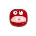 Perla di mostro rosso in acrilico per portachiavi fai da te e accessori borsa - Mostro dai Denti Grandi / Rosso