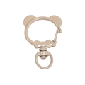 Alloy bear head spring clasp keychain hook in matte milk tea finish for DIY crafts - Panda Spring Buckle (No Hand Painted) / Milk Tea