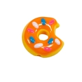 Gele acryl donut kraal met oranje glazuur en hagelslag voor DIY sieraden accessoires - Kleine Donut / Geel + Oranje