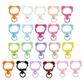 Colorful bear shaped metal spring buckle keychain hook for DIY jewelry and accessories - Panda Spring Buckle (No Hand Painted) / Random Color