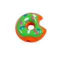 Groene acryl donut kraal met kleurrijke hagelslag voor DIY sieraden en hangers - Kleine Donut / Oranje en Smaragdgroen