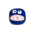 Simpatica perla mostro in acrilico blu scuro per portachiavi fai-da-te e ciondoli borsa - Mostro dai Denti Grandi / Blu Zaffiro