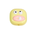 Simpatica perlina quadrata in acrilico giallo mostro cartone per portachiavi fai da te - Mostro dai Denti Grandi / Giallo Pallido