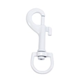 Moschettone girevole laccato bianco per guinzagli e accessori per borse e zaini - Gancio a P / Bianco