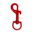 Moschettone girevole laccato rosso con anello a D per borse e guinzagli - Gancio a P / Rosso