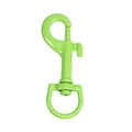 Grass green painted alloy swivel lobster clasp with D-ring for keychains and bags - P-shaped Hook / Spring Green