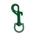 Dark green matte alloy swivel snap hook connector for keychains and bag accessories - P-shaped Hook / Dark Green