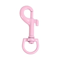 Pink metal swivel lobster clasp with 360-degree rotation ring for keychain accessory - P-shaped Hook / Pink