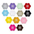 Fibbie in resina colorata a forma di fiore con fessure per accessori cordini fai-da-te - Fiore (Colore Casuale)