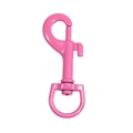 Pink coated alloy swivel spring hook with rotatable D-ring for keychains and bag accessories - P-shaped Hook / Peach