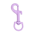 Lavender purple metal swivel lobster clasp with 360-degree ring for keychains - P-shaped Hook / Purple