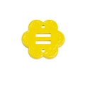 Accessorio per gioielli fai-da-te giallo a forma di fiore con sei petali e fori centrali - Fiore (Giallo)