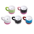 Cat print cup shaped beads set in green, black, white and blue for DIY jewelry crafts - Lacquered - Random Color