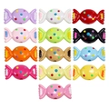 Colorful acrylic candy beads in 13 vibrant colors for DIY jewelry and hair accessories - Random Color
