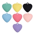 Colgantes de corazón de acrílico plano en siete colores para joyería DIY y llaveros - Esmerilado - Color Aleatorio
